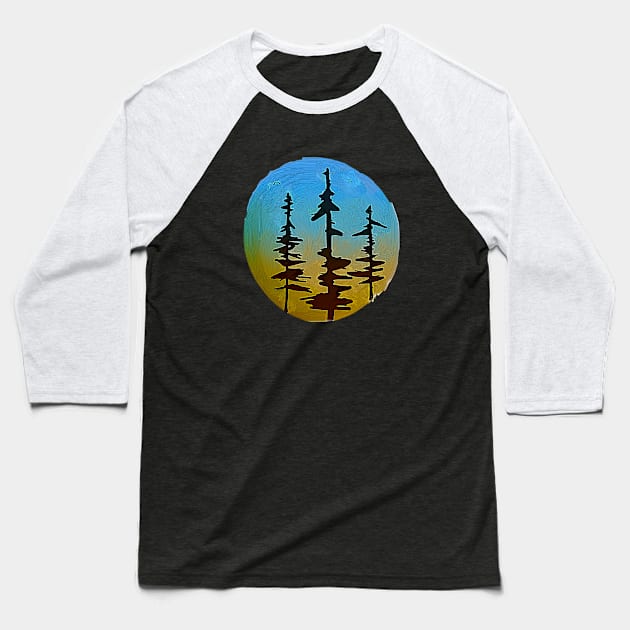 The Trees Baseball T-Shirt by Dreanpitch